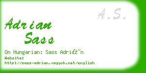 adrian sass business card